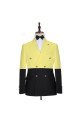 Taylor Yellow Chic Best Fitted Double Breasted Prom Outfits for Guys