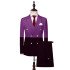 Fashion Chic Double Breasted Peaked Lapel Prom Men Suits