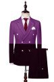 Fashion Chic Double Breasted Peaked Lapel Prom Men Suits