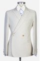 Newest White Peaked Lapel Best Fitted Men Suits for Wedding