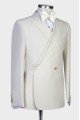 Newest White Peaked Lapel Best Fitted Men Suits for Wedding