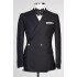 James Fashion Black Peaked Lapel New Arrival Men Suits for Prom