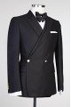 James Fashion Black Peaked Lapel New Arrival Men Suits for Prom
