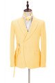 Julian Chic Yellow Peaked Lapel Best Fitted Prom Men Suits