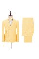 Julian Chic Yellow Peaked Lapel Best Fitted Prom Men Suits