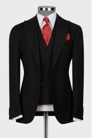 Alexandra Black Peaked Lapel Three Pieces Business Men Suits Alexandra Black Peaked Lapel Three Pieces Business Men Suits