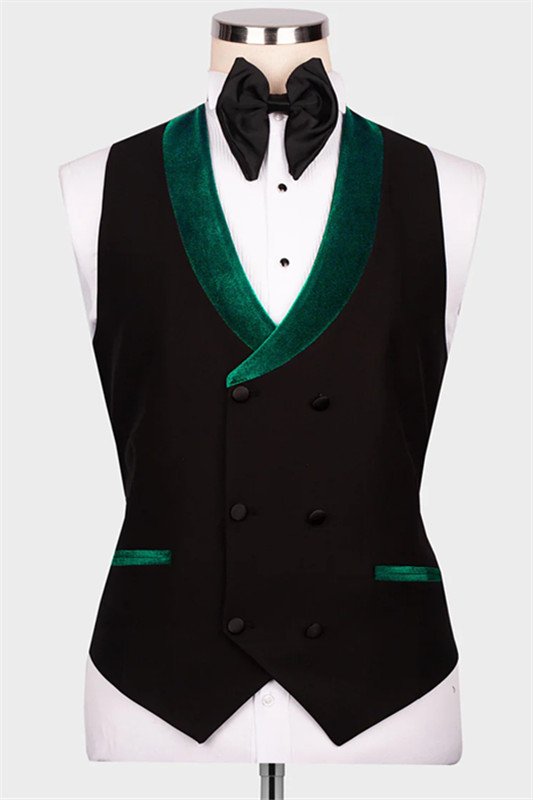 Joshua Chic Green Peaked Lapel Velvet Three Pieces Men Suits Joshua Chic Green Peaked Lapel Velvet Three Pieces Men Suits