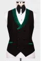 Joshua Chic Green Peaked Lapel Velvet Three Pieces Men Suits Joshua Chic Green Peaked Lapel Velvet Three Pieces Men Suits