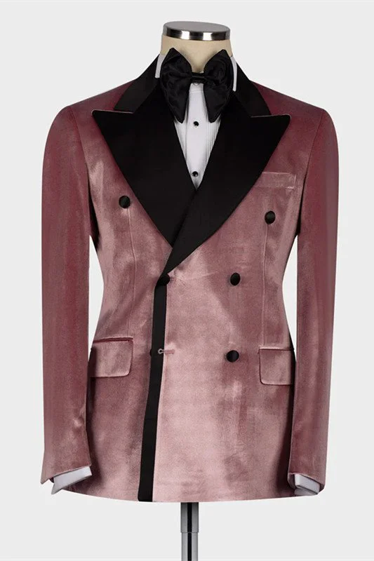 ANGELO - PINK VELVET 2 PIECE SUIT main image 0