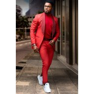Andrew Red Shawl Lapel Close Fitting Wedding Men Suit Andrew Red Shawl Lapel Close Fitting Wedding Men Suit