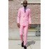 Aiden Pink Double Breasted Slim Fit Peaked Lapel Bespoke Men Suit