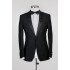 Edwiin Black Wedding Men Suits With Chic Shawl Lapel