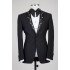 Harvey Black Wedding Men Suits With Chic Shawl Lapel