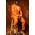 Aldrich Orange Shawl Lapel Double Breasted Prom Men Suits