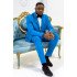 Elmer Dark Blue Notched Lapel Close Fitting Prom Men Suits