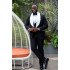Gilbert Formal Black Three Pieces Men Suits With White Shawl Lapel