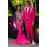 Jim Trendy Fuchsia Notched Lapel Appliques Prom Men Suits