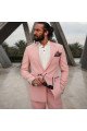 Gavin Chic Pink Peaked Lapel Prom Men Suits With Zipper Pocket Gavin Chic Pink Peaked Lapel Prom Men Suits With Zipper Pocket