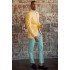 Nathaniel Simple Yellow Peaked Lapel Slim Fit Prom Men Suits