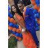 Parker Newset Royal Blue Three Pieces Prom Men Suits With Orange Shawl Lapel