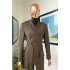 Quinn Modern Coffee Notched Lapel Slim Fit Prom Men Suits With Belt