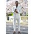 Les Modern White Peaked Lapel Double Breasted Slim Fit Prom Men Suits