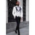 Khalid Stylish White Peaked Lapel Three Pieces Prom Outfits