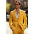 Lester Stylish Yellow Peaked Lapel Prom Men Suits
