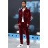 Devinb Stylish Burgundy Velvet Peaked Lapel Prom Outfits