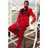 Hayden Fashion Red Peaked Lapel Double Breasted Velvet Slim Fit Men Suits