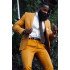 Kim Glamorous Yellow Shawl Lapel Prom Men Suits Near Me