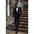 Cash Regency Velvet Shawl Lapel Slim Fit Men Suits For Prom