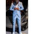 Derrick Sky Blue Notched Lapel Appliques Prom Men Suits