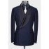 Barnett Dark Navy Shawl Lapel Double Breasted Wedding Men Suits