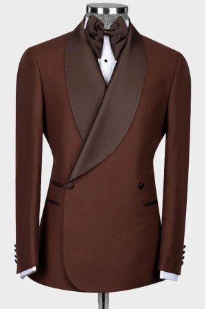 Carl Coffee Shawl Lapel Double Breasted Wedding Men Suits Carl Coffee Shawl Lapel Double Breasted Wedding Men Suits