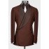 Carl Coffee Shawl Lapel Double Breasted Wedding Men Suits