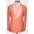 Edward Coral Shawl Lapel Double Breasted Wedding Men Suits