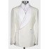 Frank White Shawl Lapel Double Breasted Wedding Men Suits