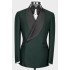 Harold Dark Green Shawl Lapel Double Breasted Wedding Men Suits