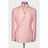 Isidore Pink Shawl Lapel Double Breasted Wedding Men Suits
