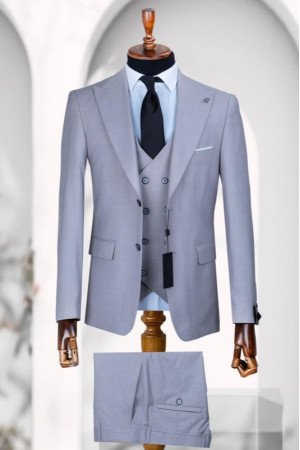 Maxwell Lavender Peaked Lapel Three Pieces Men Suits Maxwell Lavender Peaked Lapel Three Pieces Men Suits