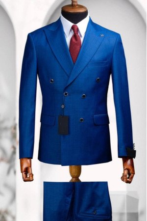Phillips Royal Blue Double Breasted Prom Men Suits Phillips Royal Blue Double Breasted Prom Men Suits