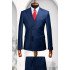 Curitis Dark Blue Peaked Lapel Double Breasted Men Suits