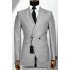 Alvin Silver Peaked Lapel Double Breasted Business Men Suits