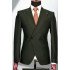 Julian Green Peaked Lapel Double Breasted Business Men Suits