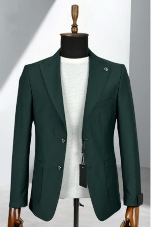 Wayne Dark Green Peaked Lapel Business Men Suits Wayne Dark Green Peaked Lapel Business Men Suits