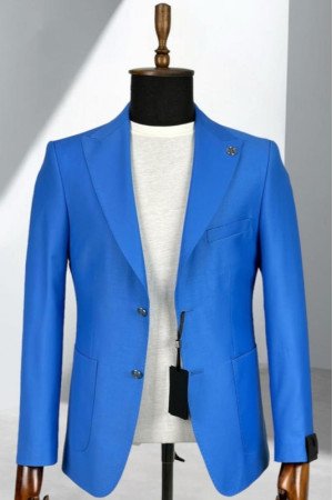 Duncan Ocean Blue Peaked Lapel Business Men Suits Duncan Ocean Blue Peaked Lapel Business Men Suits
