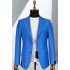 Duncan Ocean Blue Peaked Lapel Business Men Suits
