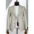  Light Gray Peaked Lapel Business Men Suits