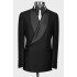 Adam Black Shawl Lapel Double Breasted Wedding Men Suits